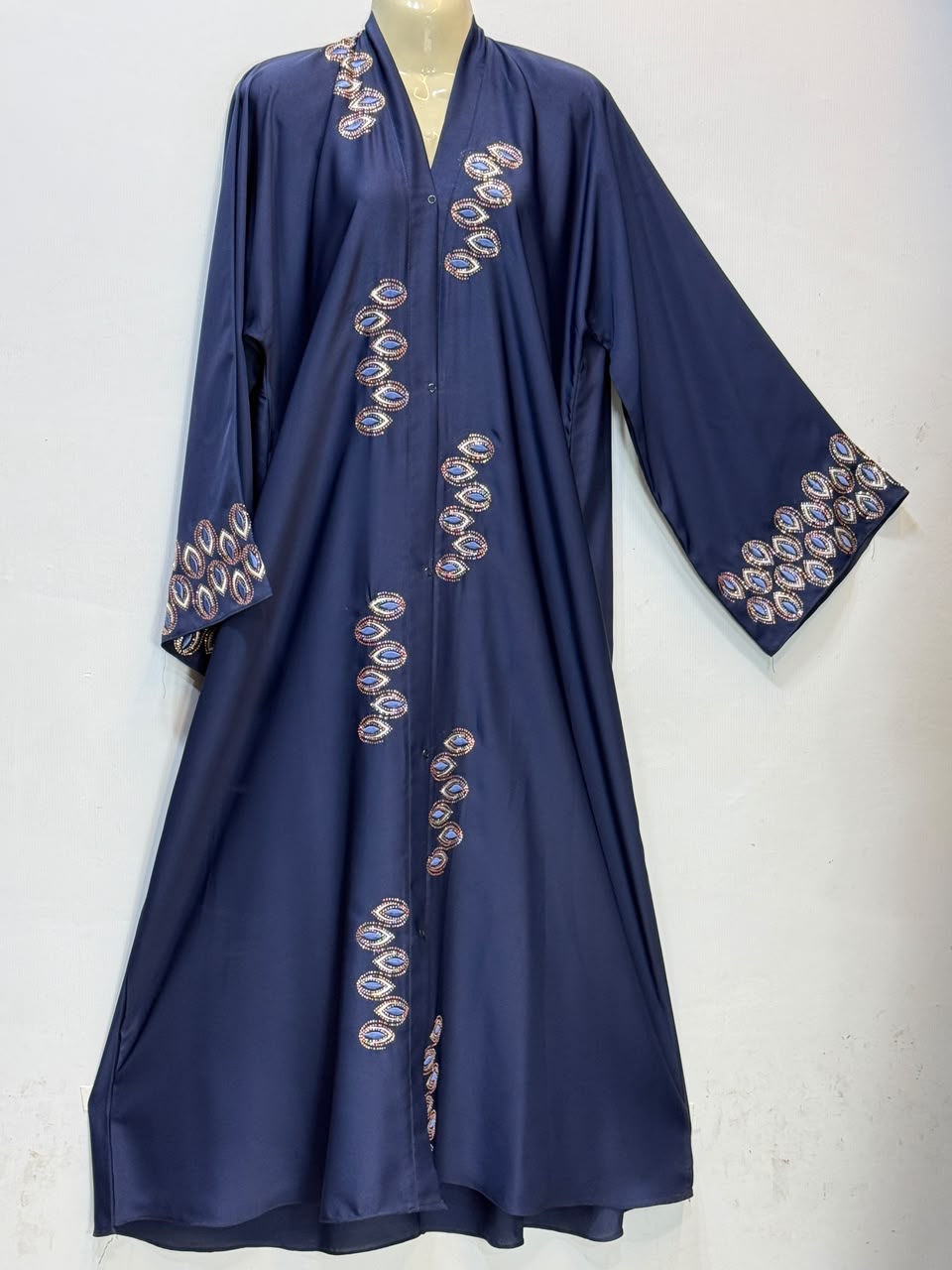 Navy Embroidered