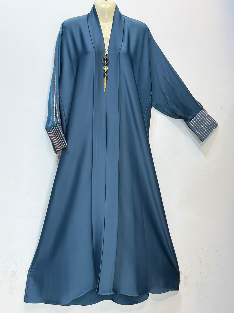 Blue Embroidered