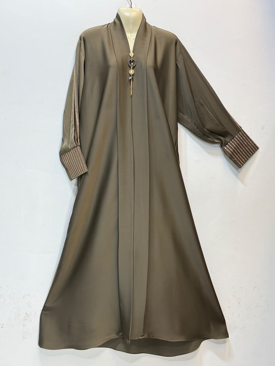 Taupe Embroidered