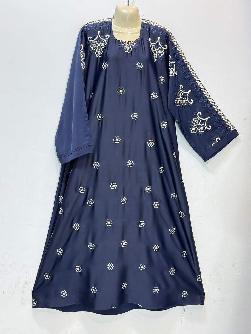 Navy Embroidered