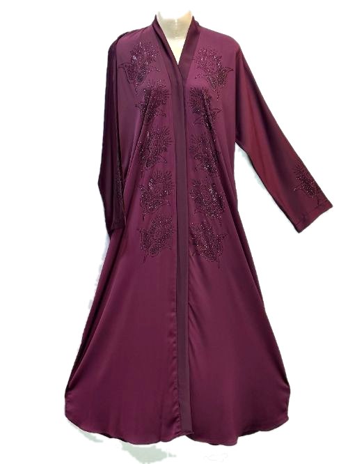 Merlot DMC Embroidered Abaya (DMC08)