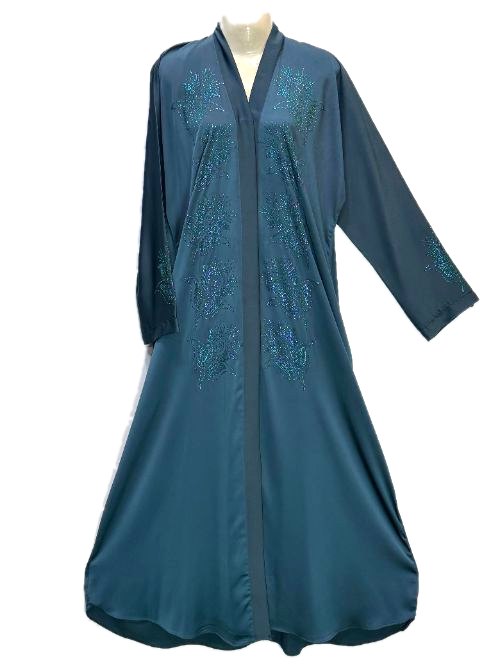 Peacock DMC Embroidered Abaya