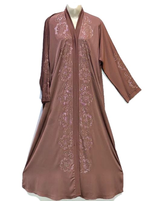 Mocha DMC Embroidered Abaya