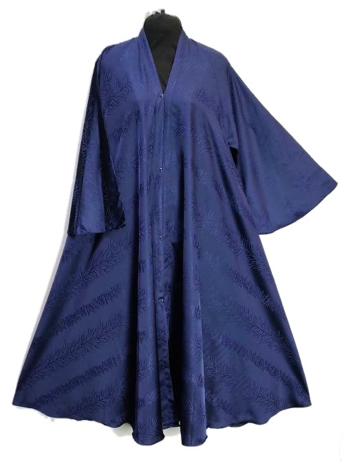 Navy Malaysian Embossed Cheel Abaya