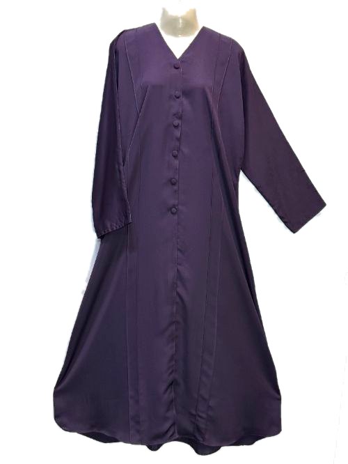 Midnight Blue Self-Button Nida Gown