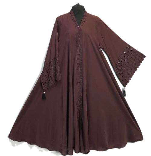 Espresso Laser Cutwork Abaya