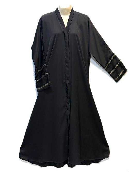 Black Fancy Nida Gown