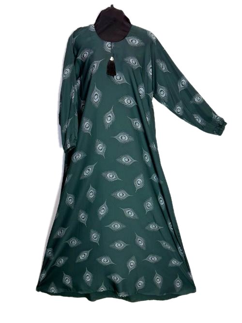 Charcoal Printed Nida Maxi (NPM02)