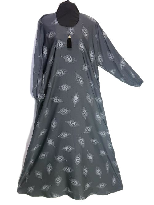 Graphite Printed Nida Maxi