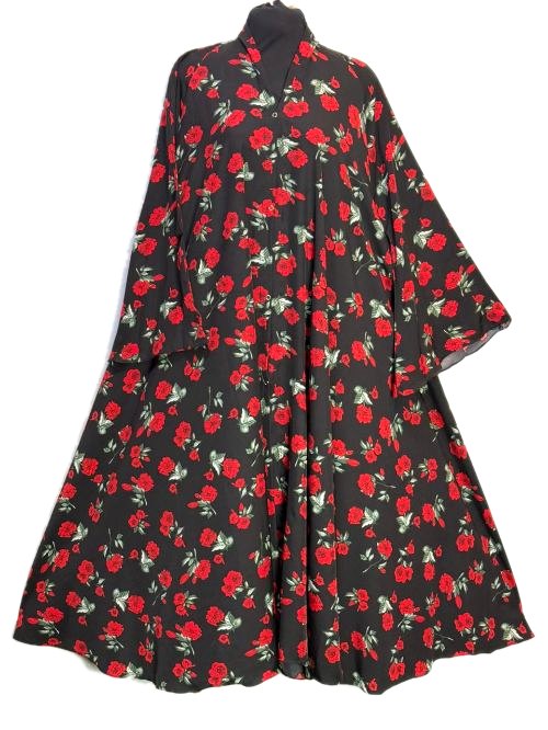 Maroon Printed Cheel Abaya