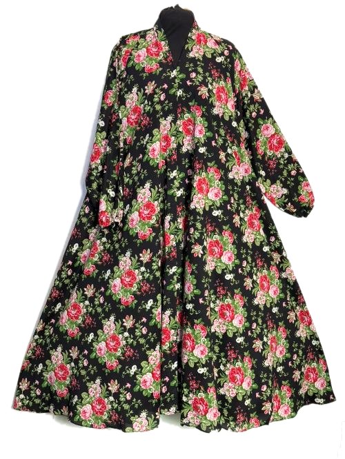 Mocha Printed Cheel Abaya (PC08)