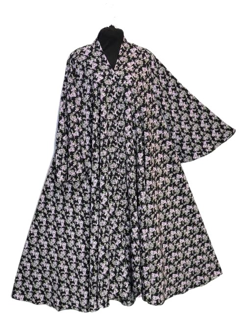 Slate Grey Printed Cheel Abaya (PC14)