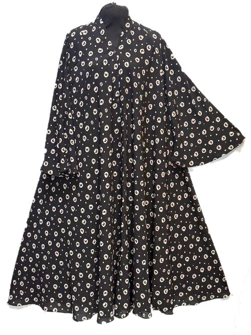 Charcoal Printed Cheel Abaya (PC30)