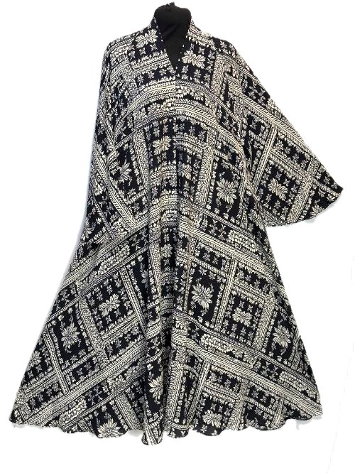 Slate Grey Printed Cheel Abaya (PC31)