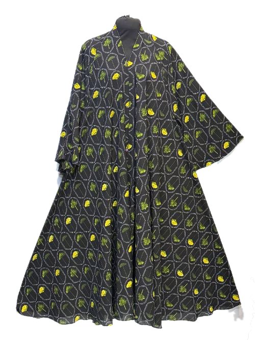 Charcoal Printed Cheel Abaya (PC34)
