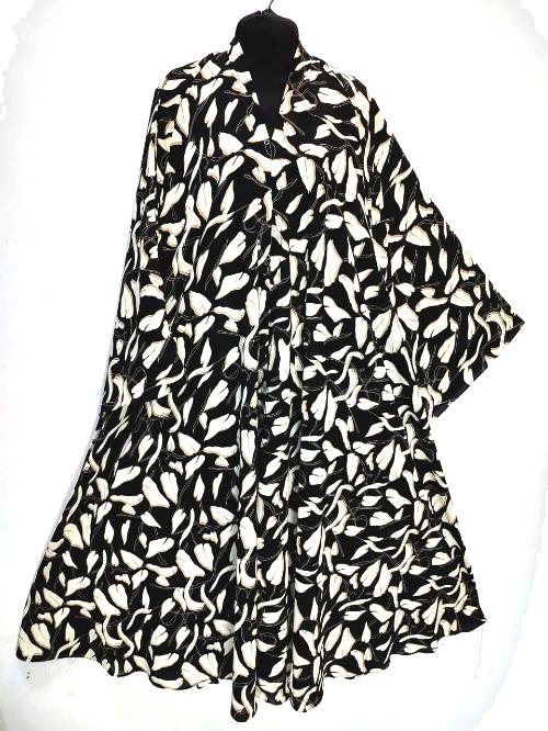 Slate Grey Printed Cheel Abaya (PC44)