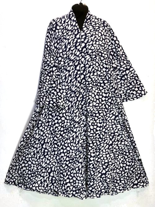 Slate Grey Printed Cheel Abaya (PC57)