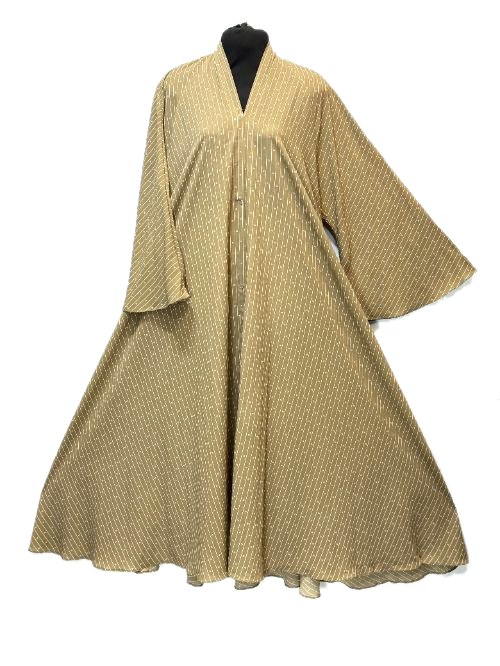 Khaki Printed Cheel Abaya (PC70)
