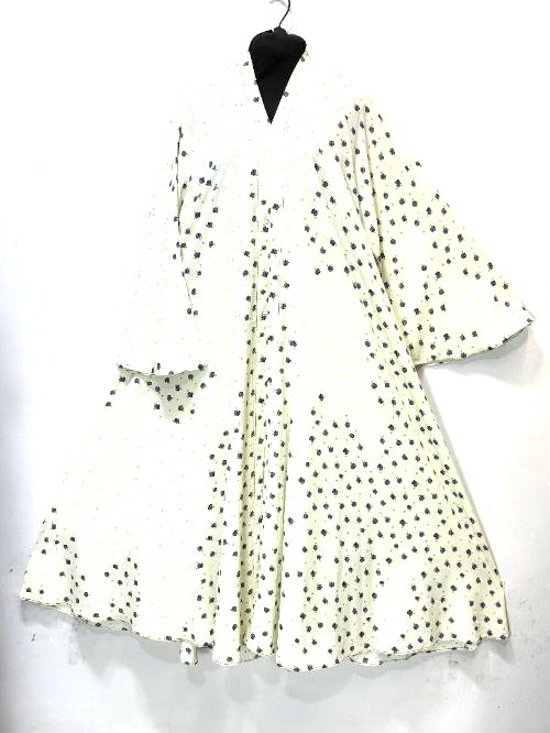 Cream Printed Cheel Abaya (PC73)