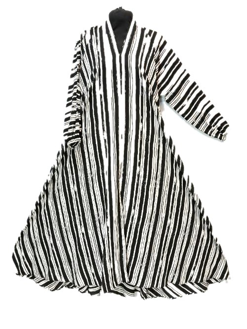 Silver Grey Printed Cheel Abaya (PC78)