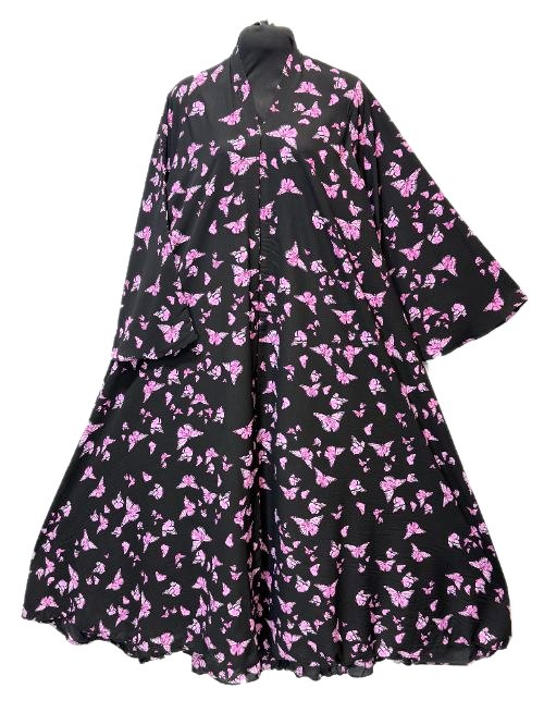 Charcoal Printed Cheel Abaya (PC85)