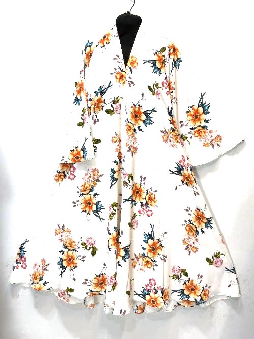 Off-White Printed Cheel Abaya (PC88)