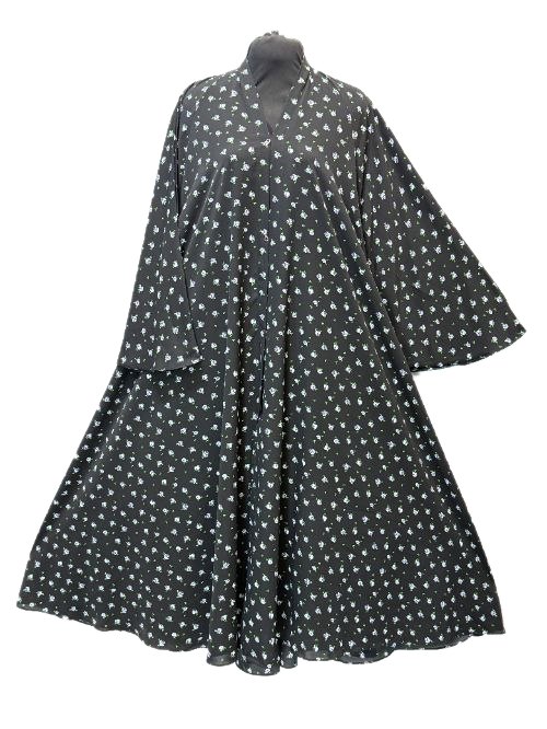 Charcoal Printed Cheel Abaya (PC94)