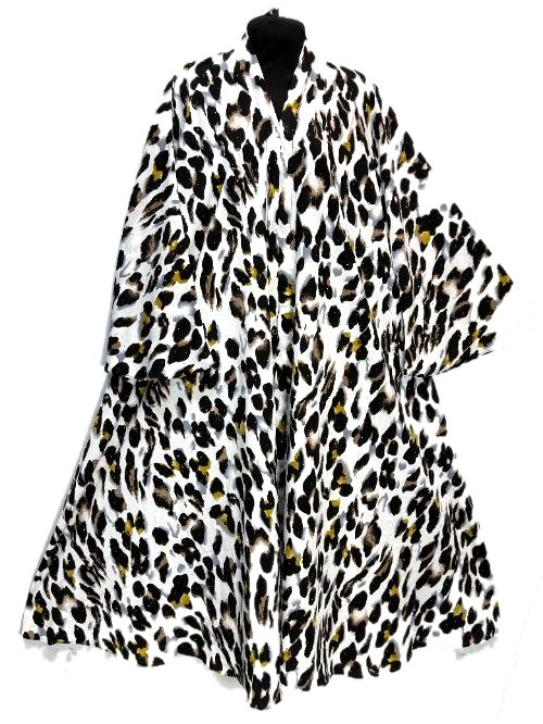 Slate Grey Printed Nug Cheel Abaya