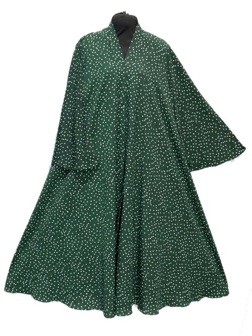 Bottle Green Printed Nug Cheel Abaya
