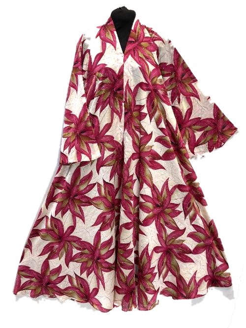 Dusty Rose Printed Nug Cheel Abaya