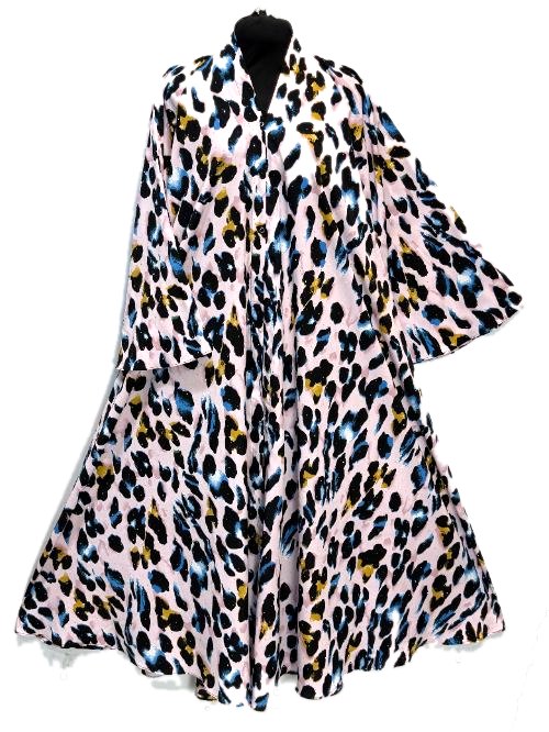 Silver Grey Printed Nug Cheel Abaya (PCN10)