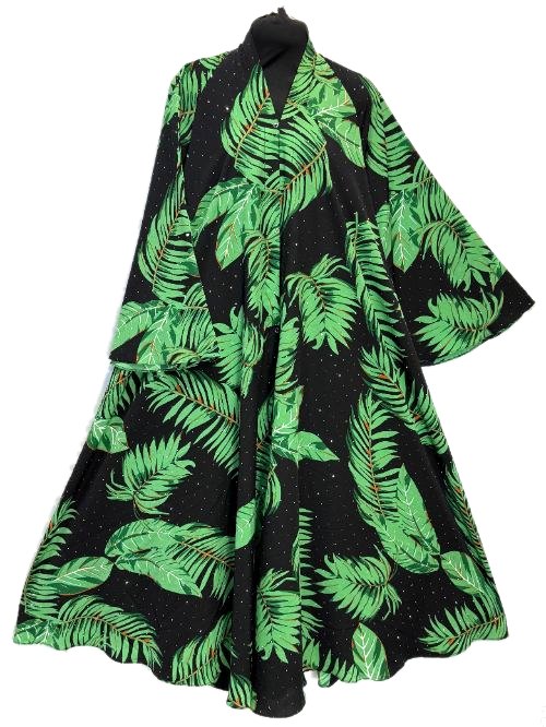 Green Printed Nug Cheel Abaya