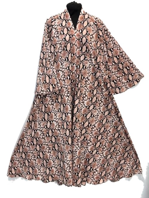 Dusty Rose Printed Nug Cheel Abaya (PCN13)