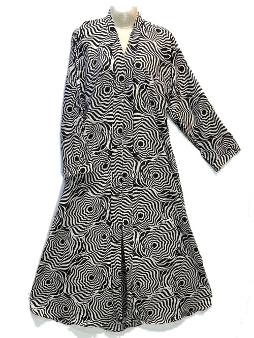 Slate Grey Printed Gown