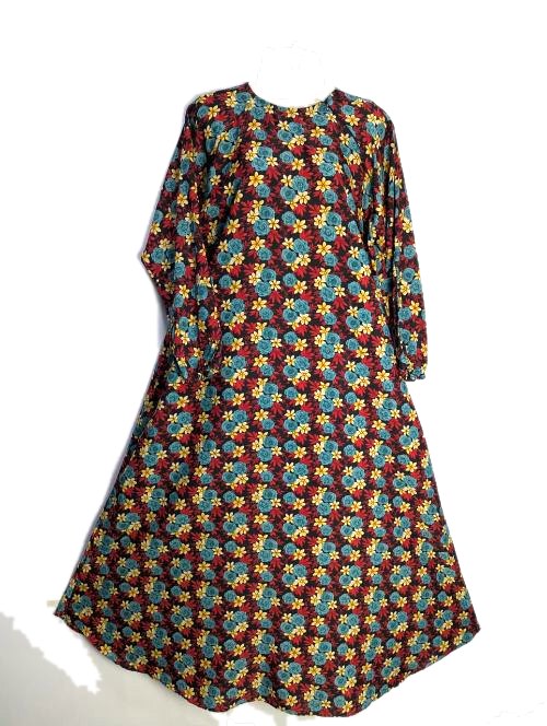 Sage Green Printed Nida Maxi