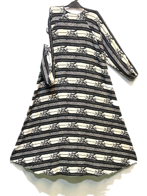 Taupe Printed Nida Maxi