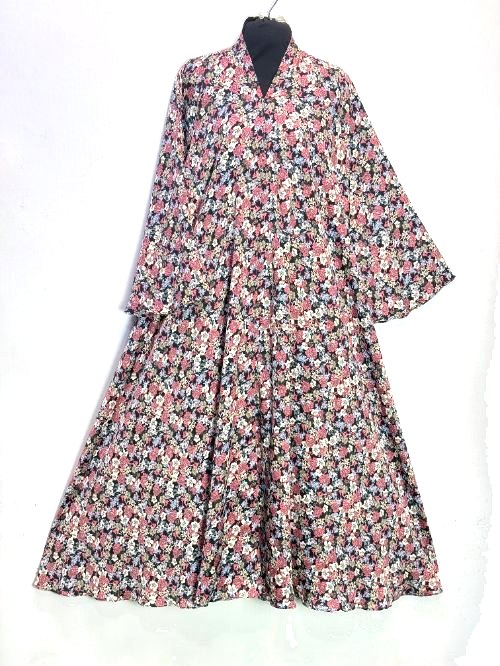 Dusty Rose Printed Tiktok Cheel Abaya
