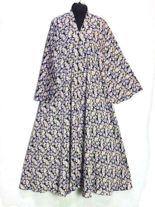 Silver Grey Printed Tiktok Cheel Abaya (PTC08)
