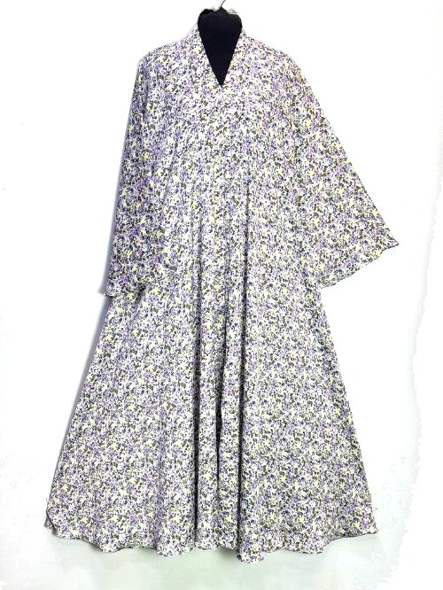 Dove Grey Printed Tiktok Cheel Abaya (PTC10)