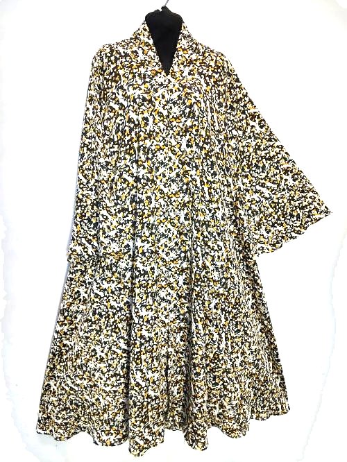 Cream Printed Tiktok Cheel Abaya