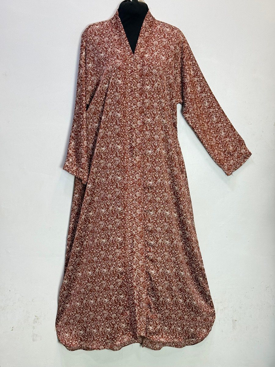 Mocha Printed Tiktok Gown