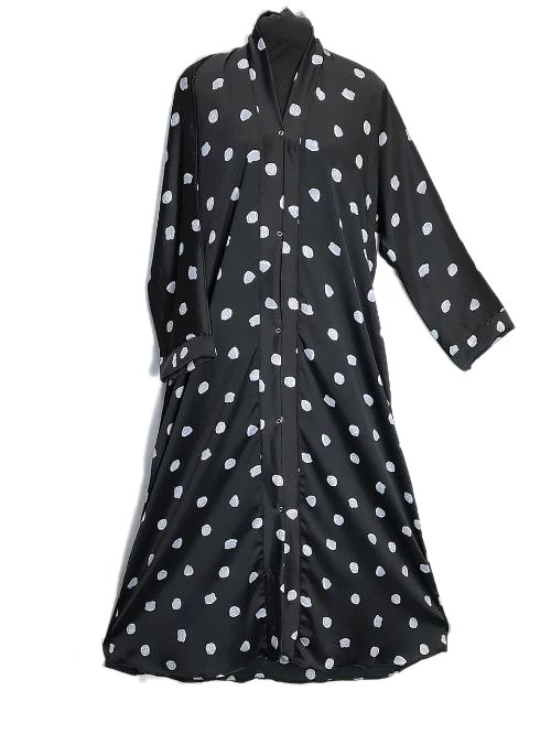 Charcoal Printed Tiktok Gown