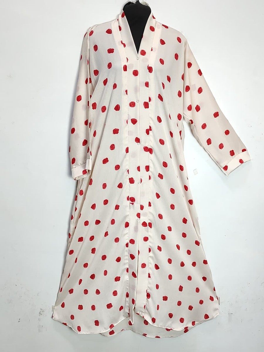 Ivory Printed Tiktok Gown