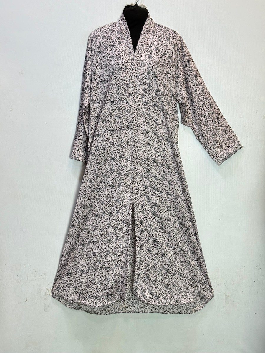 Silver Grey Printed Tiktok Gown