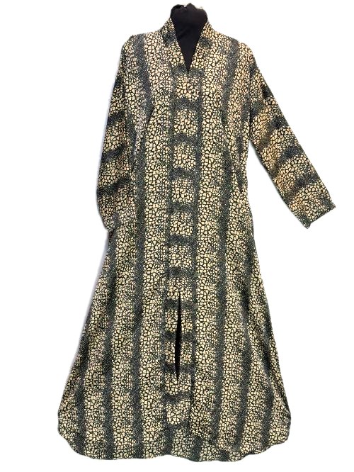 Taupe Printed Tiktok Gown