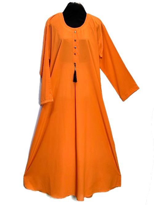 Orange Shisha Pocket Abaya (SM09)