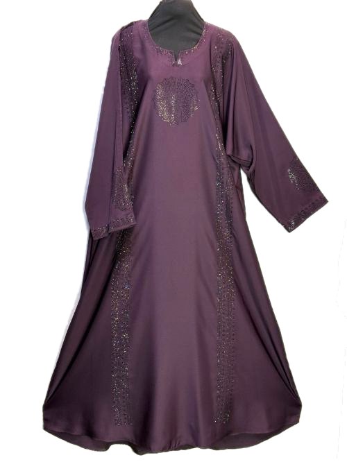 Plum Nug Embellished Maxi
