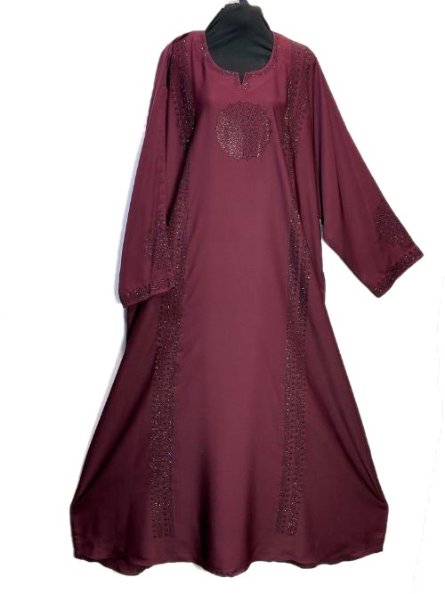 Merlot Nug Embellished Maxi