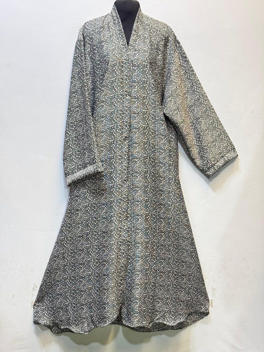 Slate Grey Printed Tiktok Abaya