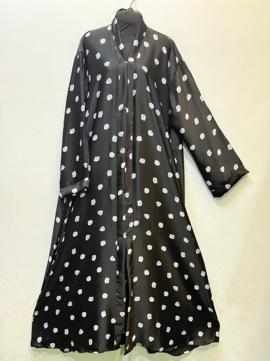 Charcoal Printed Tiktok Abaya